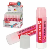 Клей-карандаш BRAUBERG "COLOR Crystal", 15 г, прозрачный, ассорти, 227969