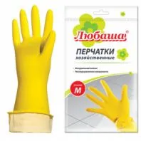 Перчатки МНОГОРАЗОВЫЕ латексные ЛЮБАША "ЭКОНОМ", хлопчатобумажное напыление, размер 7-8, M (средний), желтые, вес 30 г, 603784 Перчатки МНОГОРАЗОВЫЕ латексные ЛЮБАША "ЭКОНОМ", хлопчатобумажное напыление, размер 7-8, M (средний), желтые, вес 30 г, 603784