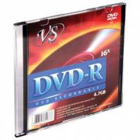Диск DVD-R VS, 4,7 Gb, 16x, Slim Case (1 штука), VSDVDRSL01 Диск DVD-R VS, 4,7 Gb, 16x, Slim Case (1 штука), VSDVDRSL01