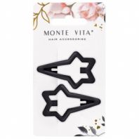 Заколки для волос НАБОР 2 шт., 5,5 см, клик-клак, soft touch, чёрный, MONTE VITA (МОНТЕ ВИТА), 457081 Заколки для волос НАБОР 2 шт., 5,5 см, клик-клак, soft touch, чёрный, MONTE VITA (МОНТЕ ВИТА), 457081