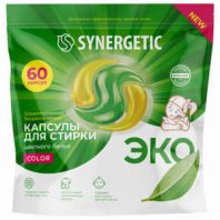 Капсулы для стирки концентрированные гипоаллергенные 60 шт. SYNERGETIC COLOR, 109816 Капсулы для стирки концентрированные гипоаллергенные 60 шт. SYNERGETIC COLOR, 109816
