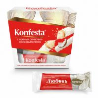Конфеты KONFESTA со сливочно-кокосовым кремом, вафельные, 150 г Конфеты KONFESTA со сливочно-кокосовым кремом, вафельные, 150 г