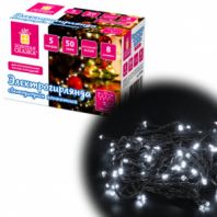 Электрогирлянда-нить комнатная "Стандарт" 5 м, 50 LED, холодный белый свет, 220 V, контроллер, ЗОЛОТАЯ СКАЗКА, 591344 Электрогирлянда-нить комнатная "Стандарт" 5 м, 50 LED, холодный белый свет, 220 V, контроллер, ЗОЛОТАЯ СКАЗКА, 591344