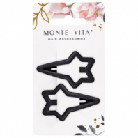 Заколки для волос НАБОР 2 шт., 5,5 см, клик-клак, soft touch, чёрный, MONTE VITA (МОНТЕ ВИТА), 457081 Заколки для волос НАБОР 2 шт., 5,5 см, клик-клак, soft touch, чёрный, MONTE VITA (МОНТЕ ВИТА), 457081