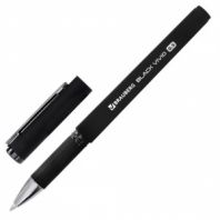 Ручка гелевая с грипом BRAUBERG "BLACK VIVID", ЧЕРНАЯ, корпус SOFT-TOUCH, пишущий узел 0,5 мм, линия письма 0,35 мм, 144541 Ручка гелевая с грипом BRAUBERG "BLACK VIVID", ЧЕРНАЯ, корпус SOFT-TOUCH, пишущий узел 0,5 мм, линия письма 0,35 мм, 144541