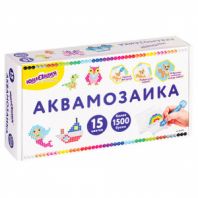 Аквамозаика, 15 цветов, 1500 бусин, в колорбоксе, ЮНЛАНДИЯ, 663778 Аквамозаика, 15 цветов, 1500 бусин, в колорбоксе, ЮНЛАНДИЯ, 663778