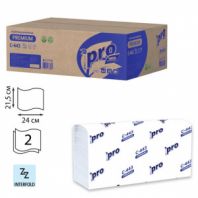 Полотенца бумажные 190 шт., PROtissue (H2) PREMIUM, 2-слойные, белые, КОМПЛЕКТ 21 пачка, 24х21,5 см, Z-сложение, С443 Полотенца бумажные 190 шт., PROtissue (H2) PREMIUM, 2-слойные, белые, КОМПЛЕКТ 21 пачка, 24х21,5 см, Z-сложение, С443