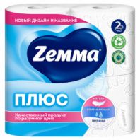 Бумага туалетная ZEMMA/ZEWA Plus, 2-слойная, спайка 4 шт. х 23 м, белая, 1440511 Бумага туалетная ZEMMA/ZEWA Plus, 2-слойная, спайка 4 шт. х 23 м, белая, 1440511