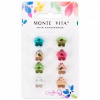 Крабы для волос НАБОР 8 шт., 1 см, зеркальный, MONTE VITA (МОНТЕ ВИТА), 457030 Крабы для волос НАБОР 8 шт., 1 см, зеркальный, MONTE VITA (МОНТЕ ВИТА), 457030