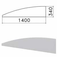 Экран-перегородка "Монолит", 1400х16х340 мм, БЕЗ ФУРНИТУРЫ (код 640237), серый, ЭМ21.11 Экран-перегородка "Монолит", 1400х16х340 мм, БЕЗ ФУРНИТУРЫ (код 640237), серый, ЭМ21.11