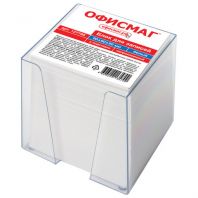Блок для записей в боксе, 9х9х9 см, плотность 80 г/м2, белизна 95-98%, ОФИСМАГ, 127798