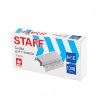 Скобы для степлера №10, 1000 штук, STAFF ECO, до 20 листов, 274044