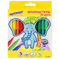 Фломастеры ЮНЛАНДИЯ 24 цвета, "ЭКЗОТИКА", вентилируемый колпачок, картон, 151423 Фломастеры ЮНЛАНДИЯ 24 цвета, "ЭКЗОТИКА", вентилируемый колпачок, картон, 151423