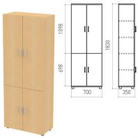 Шкаф закрытый "Канц", 700х350х1830 мм, цвет бук невский (КОМПЛЕКТ) Шкаф закрытый "Канц", 700х350х1830 мм, цвет бук невский (КОМПЛЕКТ)