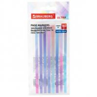 Закладки клейкие, выделители текста, BRAUBERG ULTRA PASTEL COLOR, 135х5 мм, 160 штук (8 цветов х 20 листов), 116686 Закладки клейкие, выделители текста, BRAUBERG ULTRA PASTEL COLOR, 135х5 мм, 160 штук (8 цветов х 20 листов), 116686