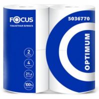 Бумага туалетная, спайка 4 шт., 2-слойная (4х21,6 м), FOCUS Optimum, белая, 5036770 Бумага туалетная, спайка 4 шт., 2-слойная (4х21,6 м), FOCUS Optimum, белая, 5036770