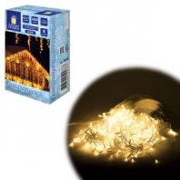 Электрогирлянда-бахрома уличная 25х0,7 м, 400 LED, тёплый белый, 220 V, контроллер, ЗОЛОТАЯ СКАЗКА, 592551