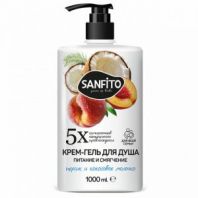 Гель для душа 1л, SANFITO "Персик и молочко", питание и смягчение, 25464 Гель для душа 1л, SANFITO "Персик и молочко", питание и смягчение, 25464