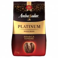 Кофе в зернах AMBASSADOR "Platinum" 1 кг, арабика 100% Кофе в зернах AMBASSADOR "Platinum" 1 кг, арабика 100%