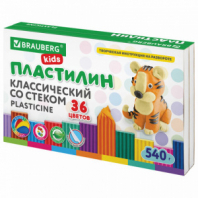 Пластилин классический BRAUBERG KIDS, 36 цветов, 540 грамм, стек, ВЫСШЕЕ КАЧЕСТВО, 106678 Пластилин классический BRAUBERG KIDS, 36 цветов, 540 грамм, стек, ВЫСШЕЕ КАЧЕСТВО, 106678