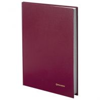 Книга учета 96 л., клетка, твердая, бумвинил, блок офсет, А4 200х290 мм, BRAUBERG, бордовая, 130224