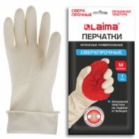 Перчатки МНОГОРАЗОВЫЕ латексные LAIMA "ULTRA" СВЕРХПРОЧНЫЕ, бежевые, размер M (средний), вес 90 г, 700547 Перчатки МНОГОРАЗОВЫЕ латексные LAIMA "ULTRA" СВЕРХПРОЧНЫЕ, бежевые, размер M (средний), вес 90 г, 700547