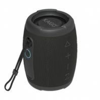 Колонка портативная KAIGO (КАЙГО) BT10T, 10 Вт, Bluetooth, USB, Micro SD, AUX, RGB, TWS, IPX7, черная, 514224