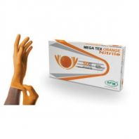 Перчатки нитриловые сверхпрочные с текстурой SFM MEGA TEX ORANGE, Германия, 25 пар (50 штук), размер L (большой), 4036534914205 Перчатки нитриловые сверхпрочные с текстурой SFM MEGA TEX ORANGE, Германия, 25 пар (50 штук), размер L (большой), 4036534914205