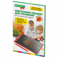 Электронный планшет для рисования диагональ 8,5 дюймов, 14,6х22,7 см, ЦВЕТНОЙ, BRAUBERG KIDS, 665301 Электронный планшет для рисования диагональ 8,5 дюймов, 14,6х22,7 см, ЦВЕТНОЙ, BRAUBERG KIDS, 665301