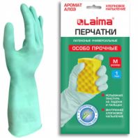 Перчатки МНОГОРАЗОВЫЕ латексные LAIMA, С АРОМАТОМ АЛОЭ, зеленые, хлопчатобумажное напыление, размер M (средний), вес 50 г, 700545 Перчатки МНОГОРАЗОВЫЕ латексные LAIMA, С АРОМАТОМ АЛОЭ, зеленые, хлопчатобумажное напыление, размер M (средний), вес 50 г, 700545