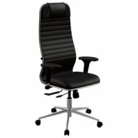 Кресло МЕТТА "ErgoLife" 10 B1-117D, хром, синхромеханизм, 2D-подлокотники, экокожа, черное Кресло МЕТТА "ErgoLife" 10 B1-117D, хром, синхромеханизм, 2D-подлокотники, экокожа, черное