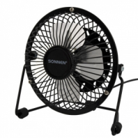 Вентилятор настольный USB SONNEN FT10-USB, 10 см, 2,5 Вт, компактный, металлический, черный, наклон 180°, USB-провод 1 м, 457783 Вентилятор настольный USB SONNEN FT10-USB, 10 см, 2,5 Вт, компактный, металлический, черный, наклон 180°, USB-провод 1 м, 457783