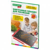 Электронный планшет для рисования диагональ 8,5 дюймов, 14,6х22,7 см, ЦВЕТНОЙ, BRAUBERG KIDS, 665301 Электронный планшет для рисования диагональ 8,5 дюймов, 14,6х22,7 см, ЦВЕТНОЙ, BRAUBERG KIDS, 665301