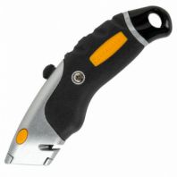 Нож универсальный мощный алюминиевый BRAUBERG "Heavy duty M", автофиксатор, резиновые вставки, 238736 Нож универсальный мощный алюминиевый BRAUBERG "Heavy duty M", автофиксатор, резиновые вставки, 238736