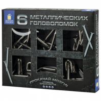 Головоломки металлические большие ЗОЛОТАЯ СКАЗКА, набор 6 штук, ГВОЗДИ, 664925 Головоломки металлические большие ЗОЛОТАЯ СКАЗКА, набор 6 штук, ГВОЗДИ, 664925