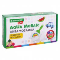 Аквамозаика 15 цветов, 1500 бусин, с трафаретами и инструментами, BRAUBERG KIDS, 664913 Аквамозаика 15 цветов, 1500 бусин, с трафаретами и инструментами, BRAUBERG KIDS, 664913