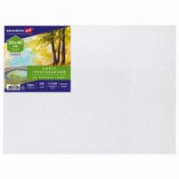 Холст на картоне (МДФ), 30х40 см, 280 г/м2, грунтованный, 100% хлопок, BRAUBERG ART CLASSIC, 192186