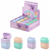 Точилка ERICH KRAUSE "Case Pastel Bloom" с контейнером, пластиковая, корпус ассорти, 60039 Точилка ERICH KRAUSE "Case Pastel Bloom" с контейнером, пластиковая, корпус ассорти, 60039
