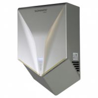 Сушилка для рук ВЫСОКОСКОРОСТНАЯ SONNEN HSD-A1011, 1000 Вт, 90 м/с, IPX4, пластик, серебристая, 701867