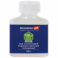 Лак акриловый глянцевый художественный, в бутылке, 100 мл, BRAUBERG ART CLASSIC, 192350