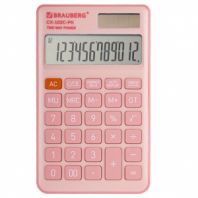 Калькулятор карманный BRAUBERG CX-102C-PK (76x126 мм), 12 разрядов, двойное питание, РОЗОВЫЙ, 272650 Калькулятор карманный BRAUBERG CX-102C-PK (76x126 мм), 12 разрядов, двойное питание, РОЗОВЫЙ, 272650