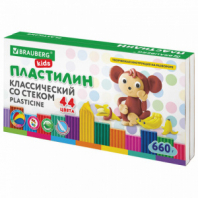 Пластилин классический BRAUBERG KIDS, 44 цвета, 660 грамм, стек, ВЫСШЕЕ КАЧЕСТВО, 106679 Пластилин классический BRAUBERG KIDS, 44 цвета, 660 грамм, стек, ВЫСШЕЕ КАЧЕСТВО, 106679