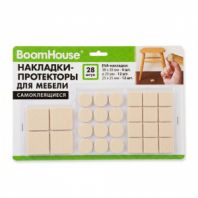 Накладки-протекторы для мебели самоклеящиеся, НАБОР 28 предметов, бежевые, BOOMHOUSE (БУМХАУС), 701827