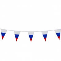 Гирлянда из флагов России, длина 5 м, 10 треугольных флажков 20х30 см, BRAUBERG/STAFF, 550186 Гирлянда из флагов России, длина 5 м, 10 треугольных флажков 20х30 см, BRAUBERG/STAFF, 550186