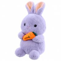 Игрушка мягкая "Зайчик с морковкой", 20 см, цвет лиловый, WOOZOO (ВУЗУ), 666786 Игрушка мягкая "Зайчик с морковкой", 20 см, цвет лиловый, WOOZOO (ВУЗУ), 666786