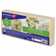 Пластилин скульптурный BRAUBERG ART CLASSIC, телесный, 1 кг, мягкий, 106522 Пластилин скульптурный BRAUBERG ART CLASSIC, телесный, 1 кг, мягкий, 106522