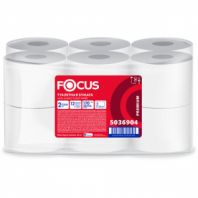 Бумага туалетная 170 м, FOCUS (Система Т2) mini Jumbo, 2-слойная, цвет белый, КОМПЛЕКТ 12 рулонов, 5036904 Бумага туалетная 170 м, FOCUS (Система Т2) mini Jumbo, 2-слойная, цвет белый, КОМПЛЕКТ 12 рулонов, 5036904