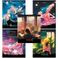 Тетрадь А5, 80 л., BRAUBERG, скоба, клетка, обложка картон, "Anime Girls", 404412 Тетрадь А5, 80 л., BRAUBERG, скоба, клетка, обложка картон, "Anime Girls", 404412