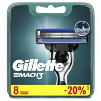 Сменные кассеты для бритья 8 шт., GILLETTE (Жиллет) "Mach3", для мужчин Сменные кассеты для бритья 8 шт., GILLETTE (Жиллет) "Mach3", для мужчин