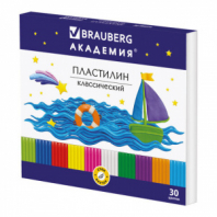 Пластилин классический BRAUBERG "АКАДЕМИЯ", 30 цветов, 600 г, со стеком, ВЫСШЕЕ КАЧЕСТВО, 105900 Пластилин классический BRAUBERG "АКАДЕМИЯ", 30 цветов, 600 г, со стеком, ВЫСШЕЕ КАЧЕСТВО, 105900